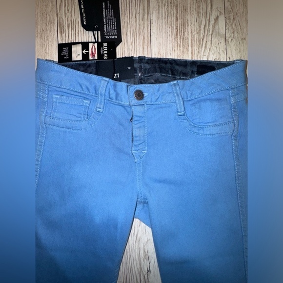 Bleulab Reversible Detour Leggings Blue Reptile Snake Print Coated Jeans 27 NWT - Picture 9 of 10